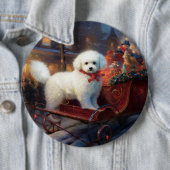 Bichon Frise Weihnachtsfeier Button (Beispiel)