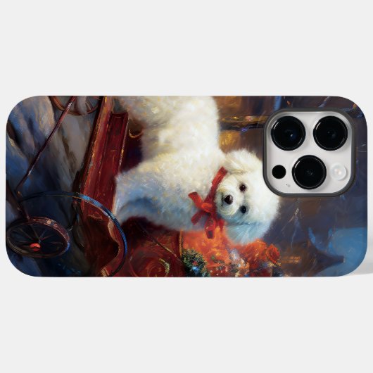 Bichon Frise Weihnachtsfeier Case-Mate iPhone Hülle (Rückseite (Horizontal))