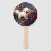 Bichon Frise Weihnachtsfeier Fächer (Rückseite)