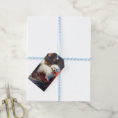 Bichon Frise Weihnachtsfeier Geschenkanhänger (Mit Garn)