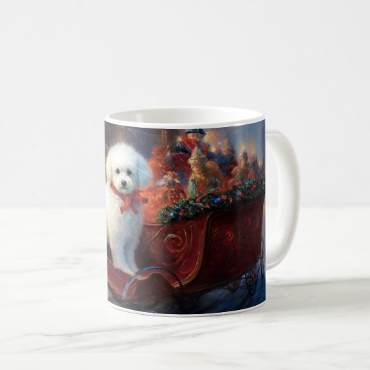 Bichon Frise Weihnachtsfeier Kaffeetasse (VorderseiteRechts)