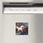 Bichon Frise Weihnachtsfeier Magnet (In Situ (Geschirrspüler))