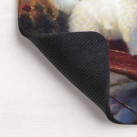 Bichon Frise Weihnachtsfeier Mousepad (Ecke)