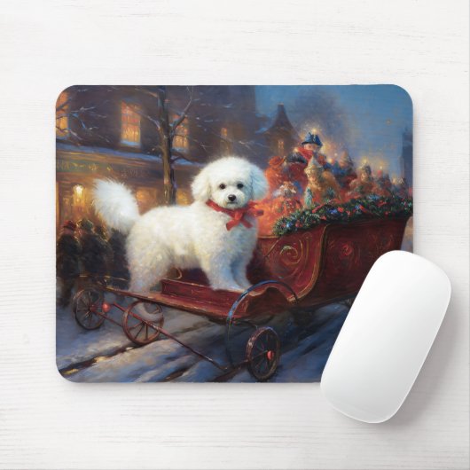 Bichon Frise Weihnachtsfeier Mousepad (Mit Mouse)
