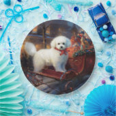 Bichon Frise Weihnachtsfeier Pappteller (Party)