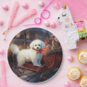 Bichon Frise Weihnachtsfeier Pappteller (Party)