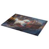 Bichon Frise Weihnachtsfeier Schneidebrett (Ecke)