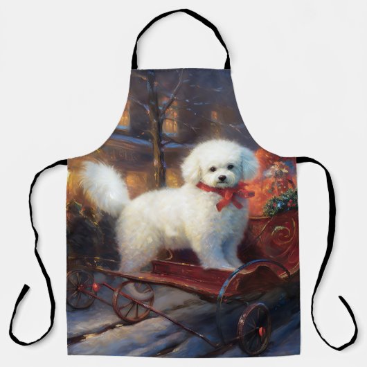 Bichon Frise Weihnachtsfeier Schürze (Vorderseite)