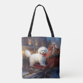 Bichon Frise Weihnachtsfeier Tasche (Rückseite)