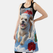 Bichon Frise Weihnachtsfest Schneeszene Schürze (InSitu)