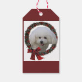 Bichon Frise Weihnachtsgeschenke Tags Geschenkanhänger (Rückseite)
