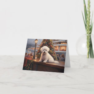 Bichon Frise Weihnachtskreuzfahrt: Pawsome Feierta Karte
