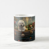 Bichon Frise Weihnachtsreise Kaffeetasse (Mittel)