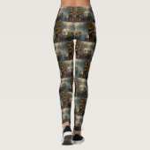 Bichon Frise Weihnachtsreise Leggings (Rückseite)
