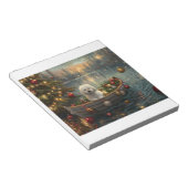 Bichon Frise Weihnachtsreise Notizblock (angewinkelt)