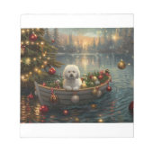 Bichon Frise Weihnachtsreise Notizblock (Vorderseite)