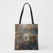 Bichon Frise Weihnachtsreise Tasche (Vorderseite)