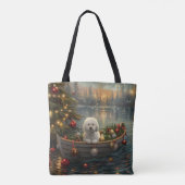 Bichon Frise Weihnachtsreise Tasche (Rückseite)