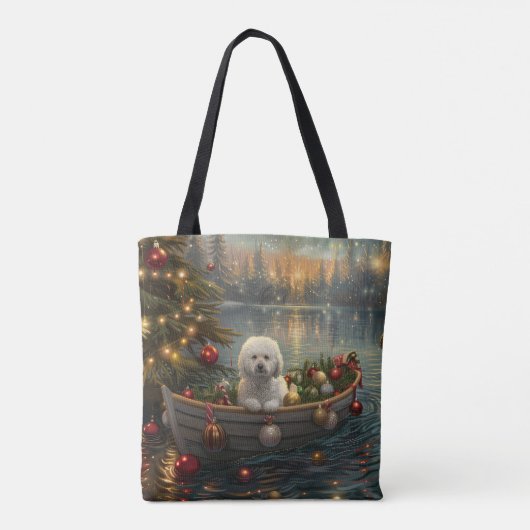 Bichon Frise Weihnachtsreise Tasche (Rückseite)