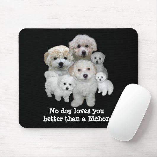 Bichon Frise Welpen Mousepad (Mit Mouse)