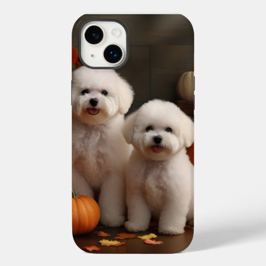 Bichon Frise Welppy Autumn Delight Pumpkin Case-Mate iPhone Hülle (Rückseite)