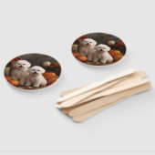 Bichon Frise Welppy Autumn Delight Pumpkin Fächer (Non-assembled)