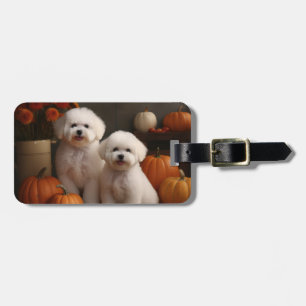Bichon Frise Welppy Autumn Delight Pumpkin Gepäckanhänger