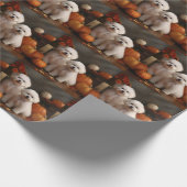 Bichon Frise Welppy Autumn Delight Pumpkin Geschenkpapier (Ecke)