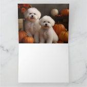 Bichon Frise Welppy Autumn Delight Pumpkin Karte (Innenseite)