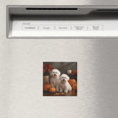 Bichon Frise Welppy Autumn Delight Pumpkin Magnet (In Situ (Geschirrspüler))