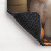 Bichon Frise Welppy Autumn Delight Pumpkin Mousepad (Ecke)