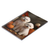 Bichon Frise Welppy Autumn Delight Pumpkin Notizblock (Linke Seite)
