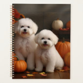 Bichon Frise Welppy Autumn Delight Pumpkin Planer (Vorderseite)