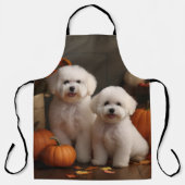 Bichon Frise Welppy Autumn Delight Pumpkin Schürze (Vorderseite)