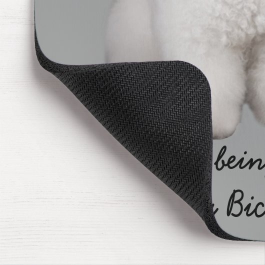 Bichon Frise wertvolles Mousepad (Ecke)