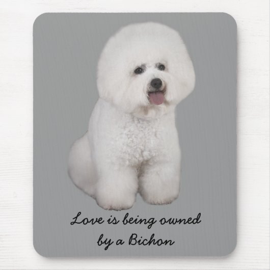 Bichon Frise wertvolles Mousepad (Vorne)