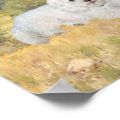 Bichon Frise Wiesenblick Poster (Ecke)