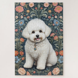 Bichon Frisé William Morris Inspiriert Floral Puzzle