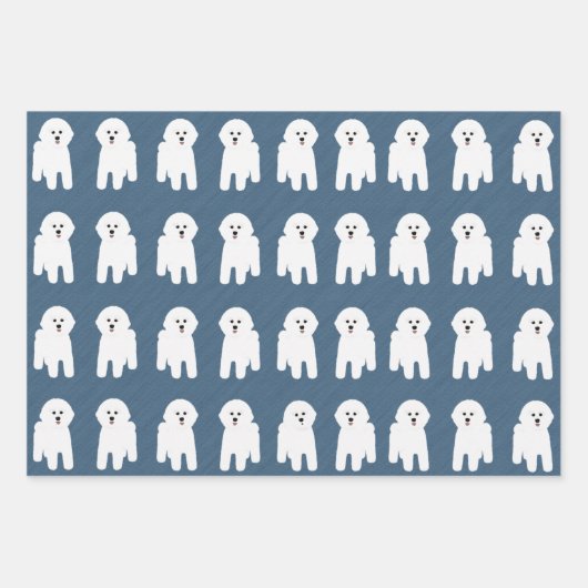 Bichon Frise Wrapping Paper Sheets Geschenkpapier Set (Vorderseite 3)