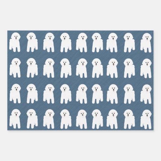 Bichon Frise Wrapping Paper Sheets Geschenkpapier Set (Vorderseite 2)
