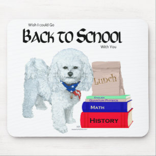 Bichon Frise Zurück zur Schule Mousepad
