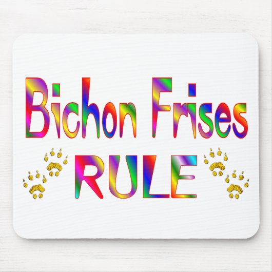 Bichon Frises Regel Mousepad (Vorne)