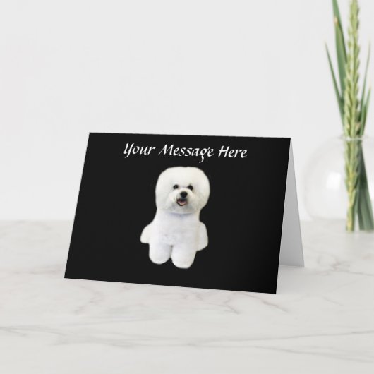 Bichon Greeting Card Feiertagskarte (Vorderseite)