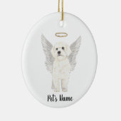 Bichon Havanese Maltese Dog Beileid Memorial Keramik Ornament (Rechts)