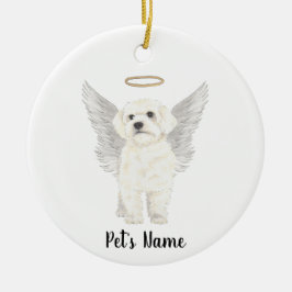 Bichon Havanese Maltese Dog Beileid Memorial Keramik Ornament