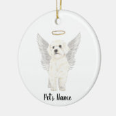 Bichon Havanese Maltese Dog Beileid Memorial Keramik Ornament (Links)