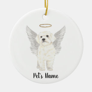 Bichon Havanese Malteser Hund Sympathie Gedenken  Keramik Ornament