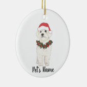 Bichon Havanese Maltesische Keramik Weihnachten Ornament (Rechts)
