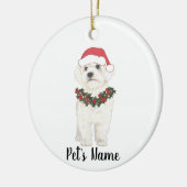 Bichon Havanese Maltesische Keramik Weihnachten Ornament (Links)