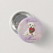Bichon Heart Mama Button (Vorne & Hinten)
